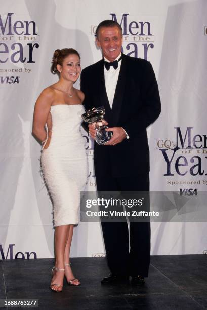 Jennifer Lopez and winner Pat Riley during the 3rd Annual GQ Men of the Year Awards at the Radio City Music Hall in New York City, New York, United...