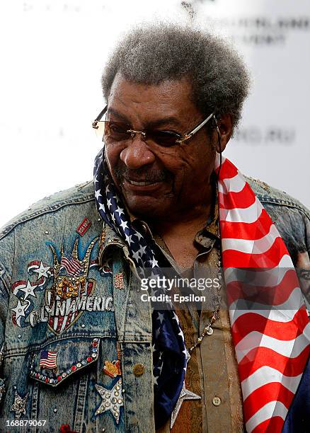 Promoter Don King arrives for the official weigh-in for the fight between Denis Lebedev of Russia and Guillermo Jones of Panama their WBA...