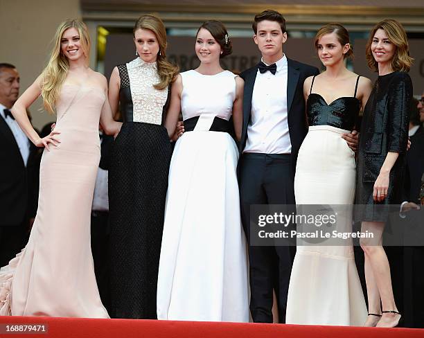 Claire Julien, Taissa Fariga, Katie Chang, Israel Broussard, Emma Watson and Sofia Coppola attend 'The Bling Ring' premiere during The 66th Annual...