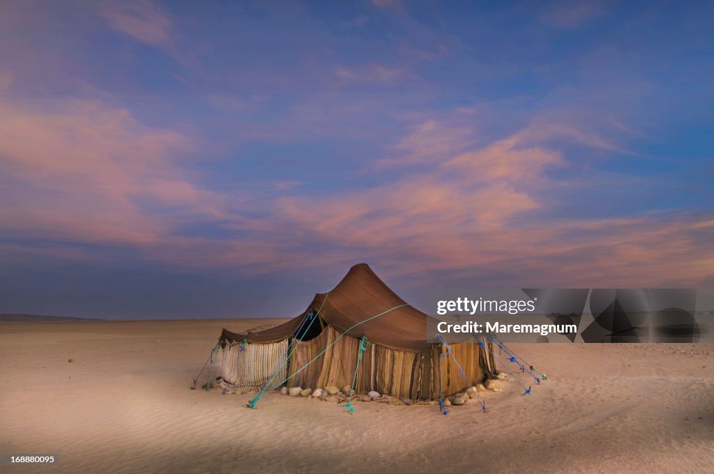 Tuareg camp in the desert near Ichmid