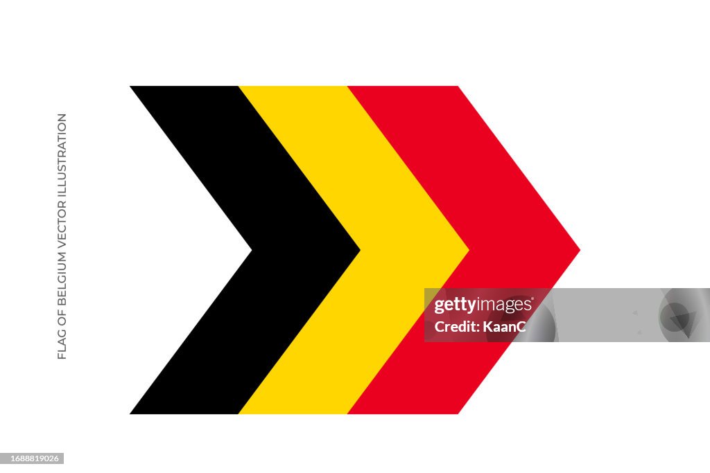 Flag of Belgium stock illustration. Belgian Flag.