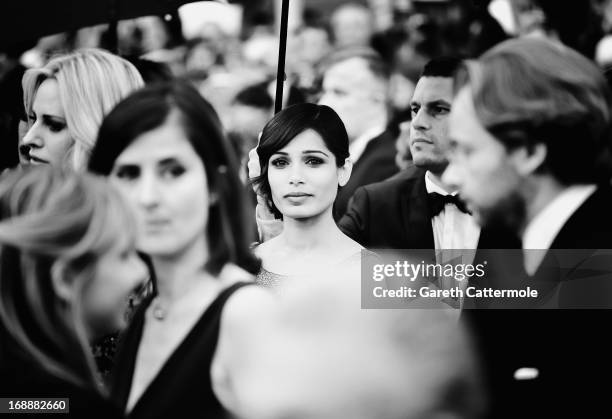 Actress Frieda Pinto attends 'The Bling Ring' premiere during The 66th Annual Cannes Film Festival at the Palais des Festivals on May 16, 2013 in...