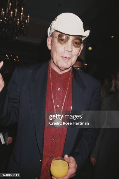 American author and journalist Hunter S. Thompson attends a book party at the Players Club in New York City, 1997.
