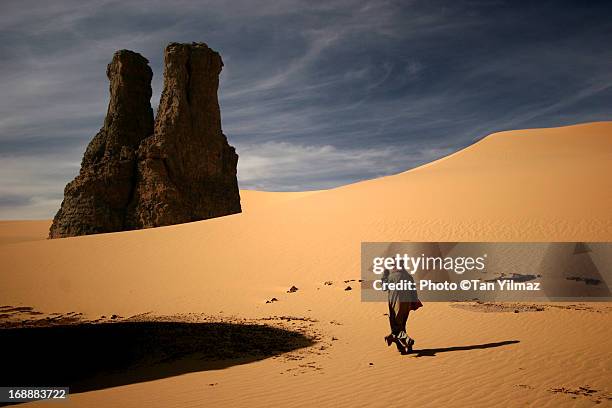 sahara touareg - algerian man stock pictures, royalty-free photos & images