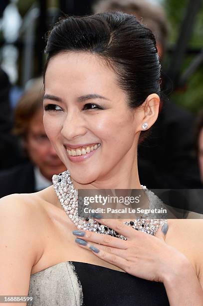 Un Certain Regard jury member Zhang Ziyi attends 'The Bling Ring' premiere during The 66th Annual Cannes Film Festival at the Palais des Festivals on...