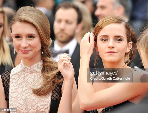 Actresses Taissa Farga and Emma Watson attend 'The Bling Ring' premiere during The 66th Annual Cannes Film Festival at the Palais des Festivals on...
