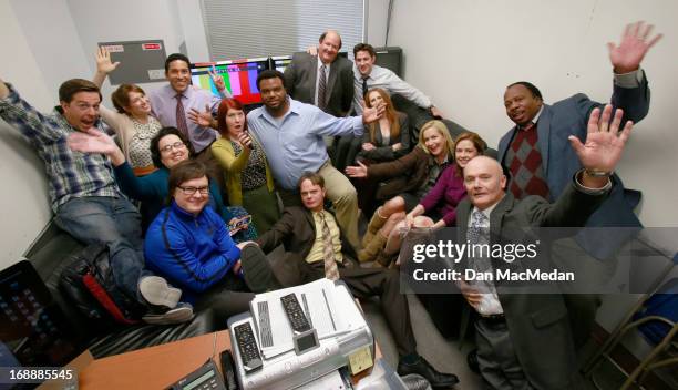 The cast of 'The Office' are photographed for USA Today on the set of 'The Office' on February 5, 2013 in Van Nuys, California.