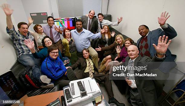 The cast of 'The Office' are photographed for USA Today on the set of 'The Office' on February 5, 2013 in Van Nuys, California.