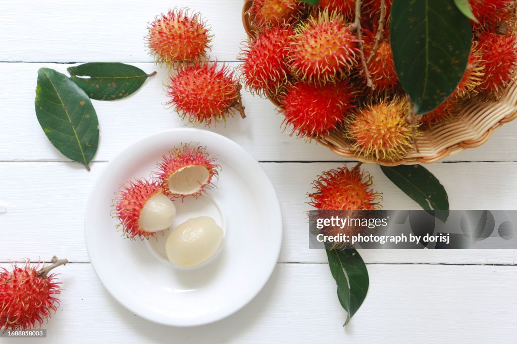 Fresh Ripe Rambutan Fruit High-Res Stock Photo - Getty Images