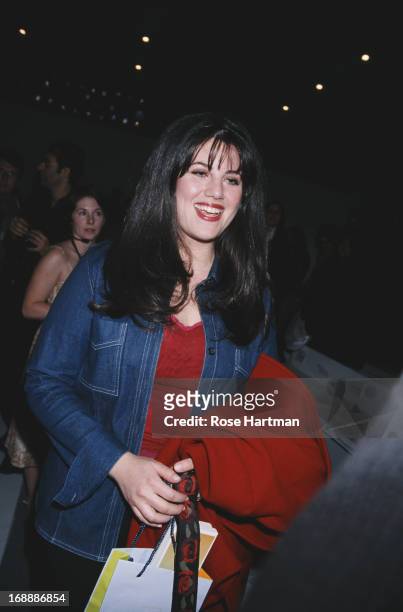 Monica Lewinsky at the Hugo Boss Fall 2002 Collection show, 2002.