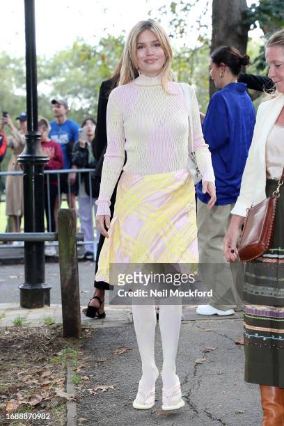Georgia May Jagger attends Burberry s/s24 Collection catwalk show at Highbury Fields during London Fashion Week September 2023 on September 18, 2023...