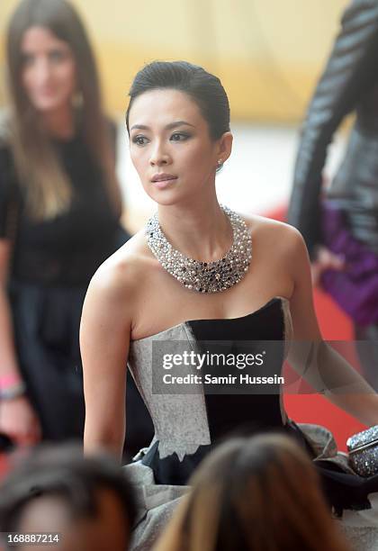 Un Certain Regard jury member Zhang Ziyi attends 'The Bling Ring' premiere during The 66th Annual Cannes Film Festival at the Palais des Festivals on...