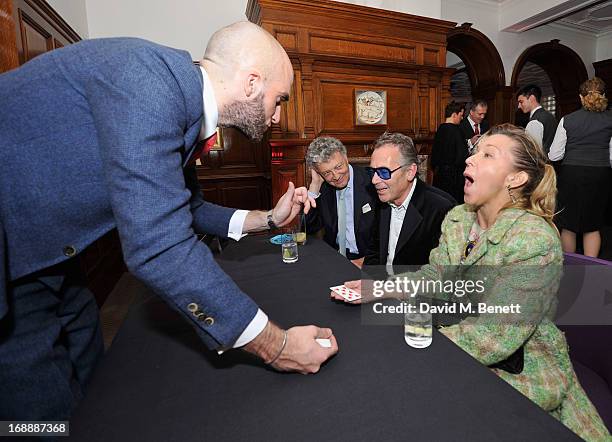 Drummond Money-Coutts entertains guests at the 175th Anniversary party of Brown's Hotel at Rocco Forte's Brown’s Hotel on May 16, 2013 in London,...