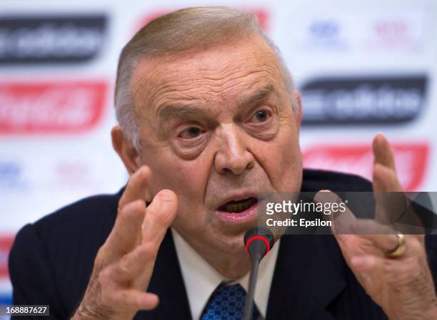 President of LOC 2013 Jose Maria Marin attends during press conference on May 16, 2013 in Rio de Janeiro, Brazil.