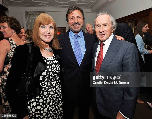 Helen Stewart, Sir Rocco Forte and Sir Jackie Stewart attend the 175th Anniversary party of Brown's Hotel at Rocco Forte's Brown’s Hotel on May 16,...