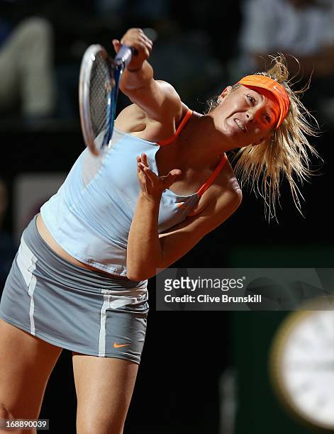 Maria Sharapova of Russia serves against Sloane Stephens of the USA in their third round match during day five of the Internazionali BNL d'Italia...