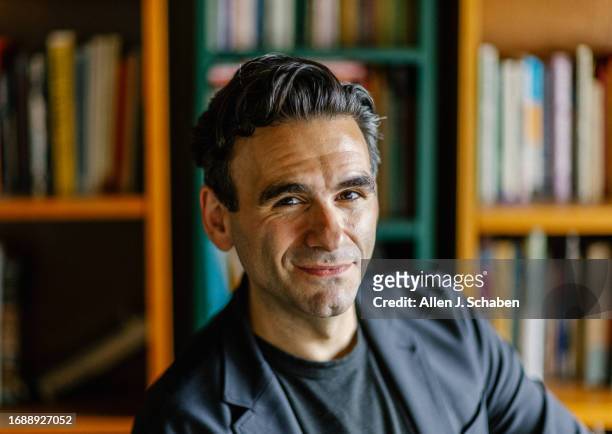 Composer Joe Iconis of 'The Untitled, Unauthorized Hunter S. Thompson Musical' is photographed for Los Angeles Times on August 25, 2023 in La Jolla,...