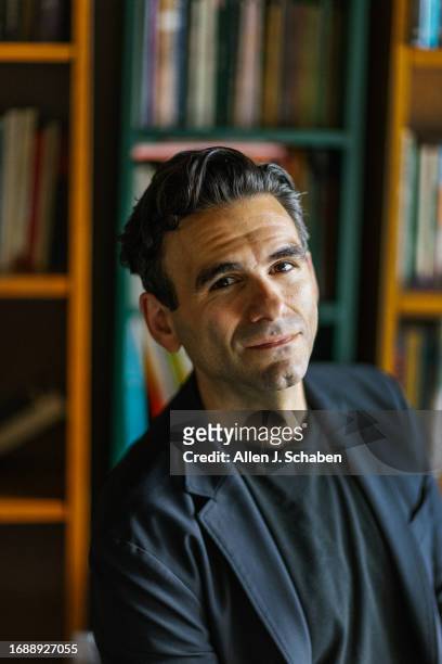 Composer Joe Iconis of 'The Untitled, Unauthorized Hunter S. Thompson Musical' is photographed for Los Angeles Times on August 25, 2023 in La Jolla,...