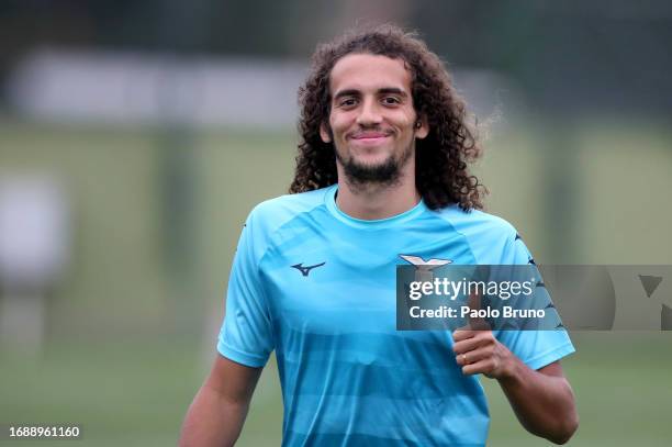 Matteo Guendouzi of SS Lazio during a training session, ahead of their UEFA Champions League group stage match against Atletico Madrid, at Formello...