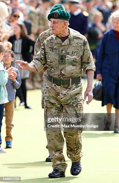 Prince Philip, Duke of Edinburgh, in his role as Captain General Royal Marines, attends the Afghanistan Operational Service Medals Parade for 40...