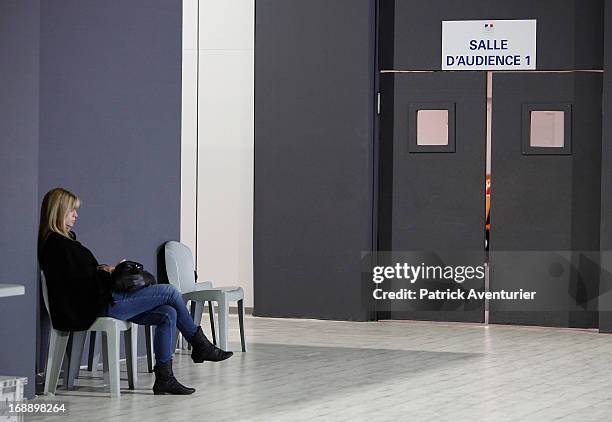 Women who received PIP breast with her lawer inside the courthouse at Parc Chanot on May 16, 2013 in Marseille, France. Jean-Claude Mass and his PIP...