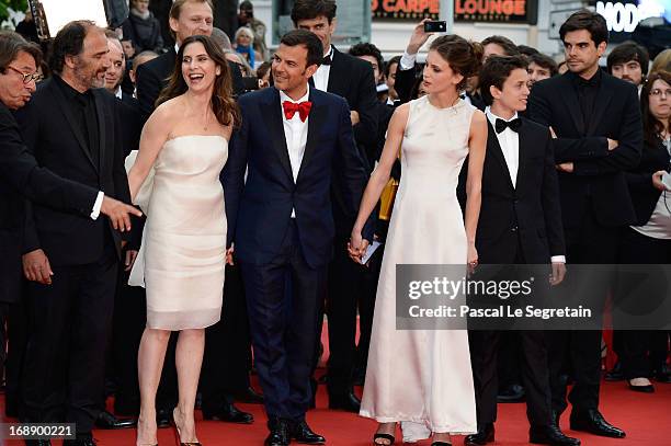 Frederic Pierrot, Geraldhine Pailhas, Israel Broussard, Marine Vacth and Fantin Ravat attend the 'Jeune & Jolie' premiere during The 66th Annual...