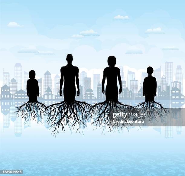 family tree and genealogy - genetic family tree stock illustrations