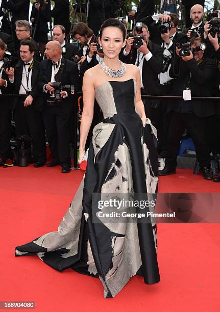 Member of the 'Un Certain Regard' Jury Zhang Ziyi attends the Premiere of 'The Bling Ring' at The 66th Annual Cannes Film Festival at Palais des...