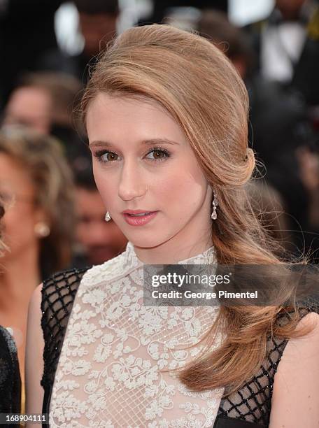 Taissa Farmiga attends the Premiere of 'The Bling Ring' at The 66th Annual Cannes Film Festival at Palais des Festivals on May 16, 2013 in Cannes,...