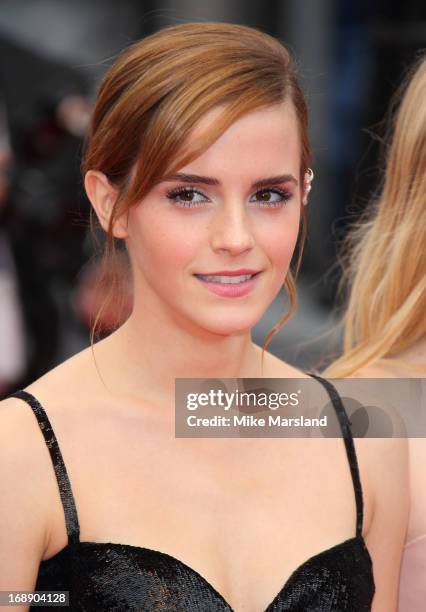 Emma Watson attends the Premiere of 'The Bling Ring' at The 66th Annual Cannes Film Festival at Palais des Festivals on May 16, 2013 in Cannes,...