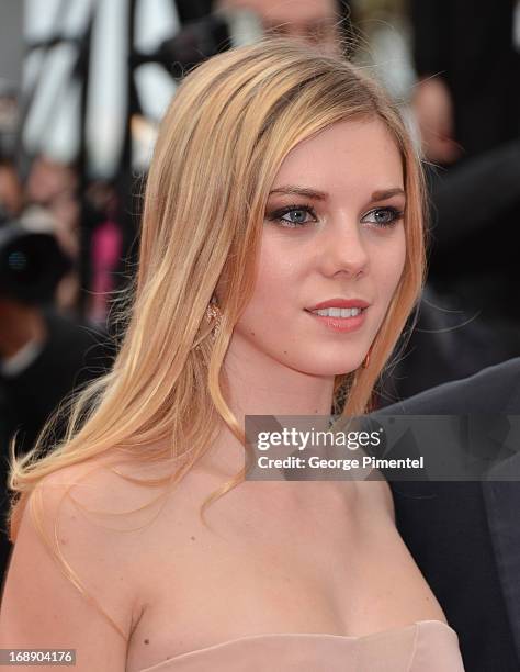 Actress Claire Julien attends the Premiere of 'The Bling Ring' at The 66th Annual Cannes Film Festival at Palais des Festivals on May 16, 2013 in...