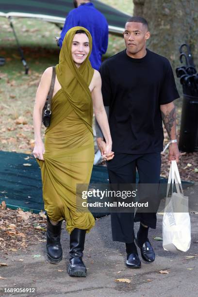 Daniela Czenstochowski attends Burberry s/s24 Collection catwalk show at Highbury Fields during London Fashion Week September 2023 on September 18,...