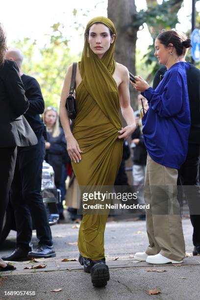 Daniela Czenstochowski attends Burberry s/s24 Collection catwalk show at Highbury Fields during London Fashion Week September 2023 on September 18,...