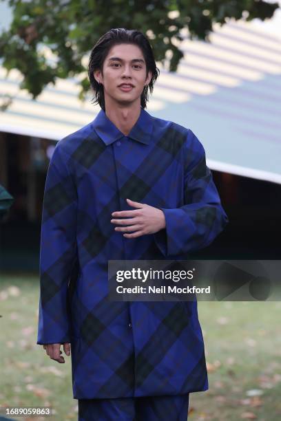 Bright Vachirawit attends Burberry s/s24 Collection catwalk show at Highbury Fields during London Fashion Week September 2023 on September 18, 2023...