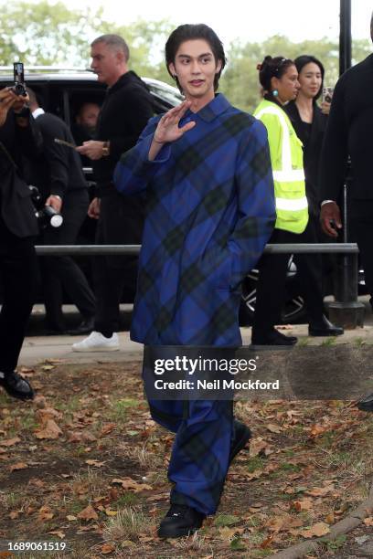 Bright Vachirawit attends Burberry s/s24 Collection catwalk show at Highbury Fields during London Fashion Week September 2023 on September 18, 2023...