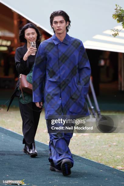 Bright Vachirawit attends Burberry s/s24 Collection catwalk show at Highbury Fields during London Fashion Week September 2023 on September 18, 2023...