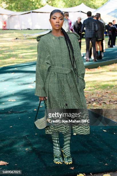 Gabrielle Union attends the Burberry show during London Fashion Week September 2023 on September 18, 2023 in London, England.