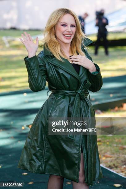 Kylie Minogue attends the Burberry show during London Fashion Week September 2023 at on September 18, 2023 in London, England.