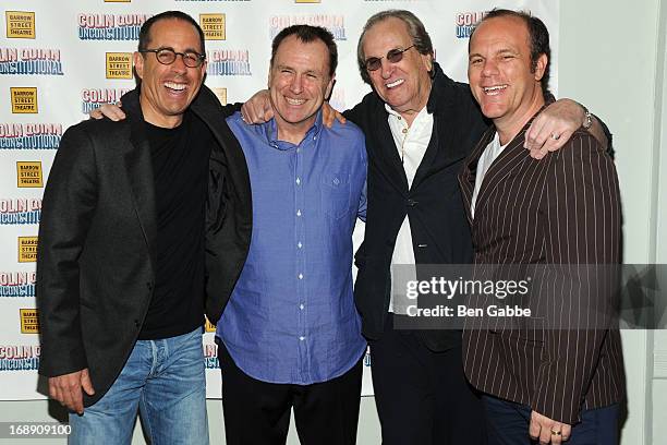 Jerry Seinfeld, Colin Quinn, Danny Aiello and Tom Papa attend "Unconstituional" Off Broadway Opening Night at Barrow Street Theater on May 16, 2013...