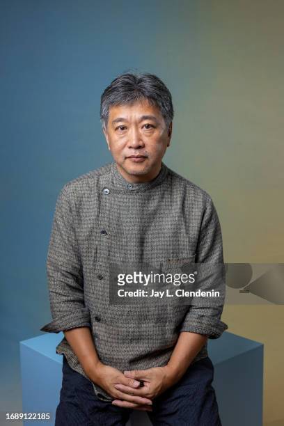 Director Hirokazu Kore-eda of 'Monster' is photographed for Los Angeles on September 9, 2023 at the Toronto International Film Festival at RBC House...