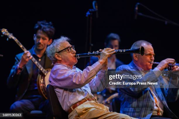 Film director Woody Allen during a performance at the 55th edition of the Voll-Damm Barcelona Jazz Festival at the Teatre Tivoli on September 18 in...