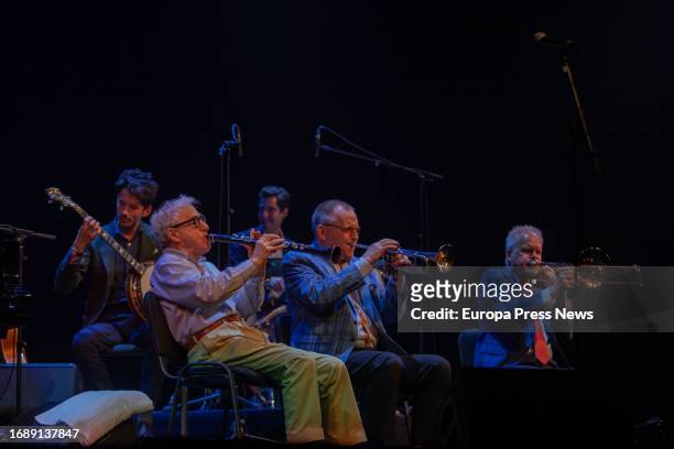 Film director Woody Allen during a performance at the 55th edition of the Voll-Damm Barcelona Jazz Festival at the Teatre Tivoli on September 18 in...