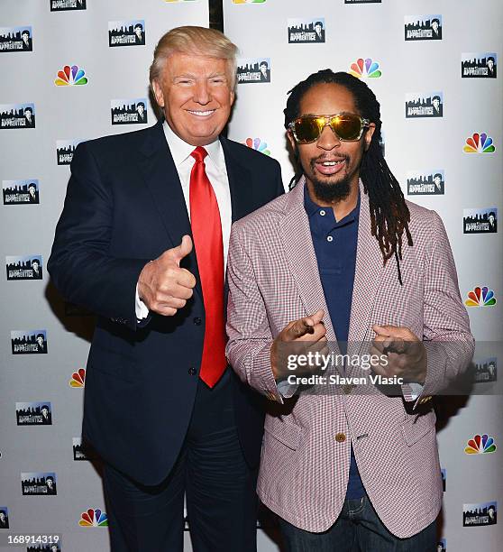 Donald Trump and Lil Jon attend "All Star Celebrity Apprentice" Red Carpet Event at Trump Tower on May 16, 2013 in New York City.