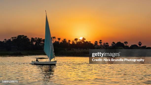 felucca, aswan, egypt. - nile river stock pictures, royalty-free photos & images