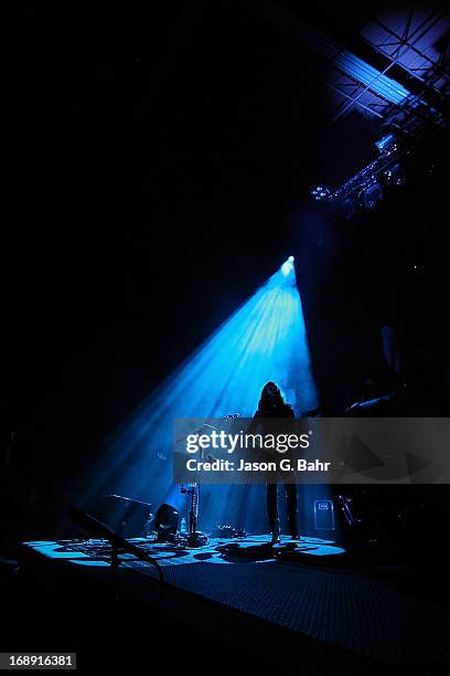 Wayne Sermon of Imagine Dragons performs at Red Rocks Amphitheatre on May 16, 2013 in Morrison, Colorado.