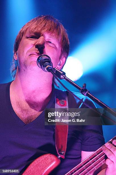 Ben McKee of Imagine Dragons performs at Red Rocks Amphitheatre on May 16, 2013 in Morrison, Colorado.