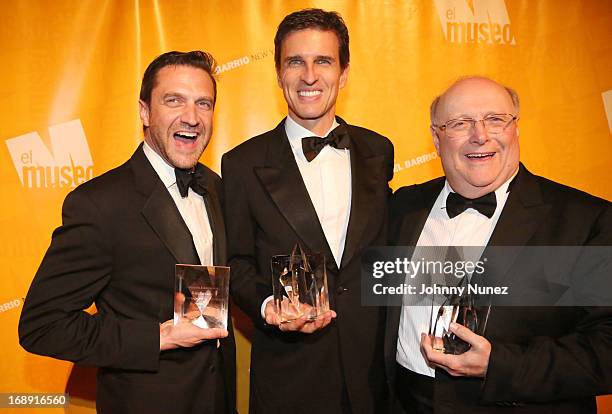 Raul Esparza, Ricardo Villela Marino and Ramiro Ortiz Mayorga attend El Museo's Gala at Cipriani 42nd Street on May 16, 2013 in New York City.