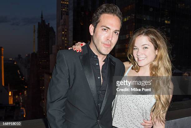 Tyler Burrow and Lenay Dunn attend the Vu Hair New York Opening Celebration at The Peninsula Hotel on May 16, 2013 in New York City.