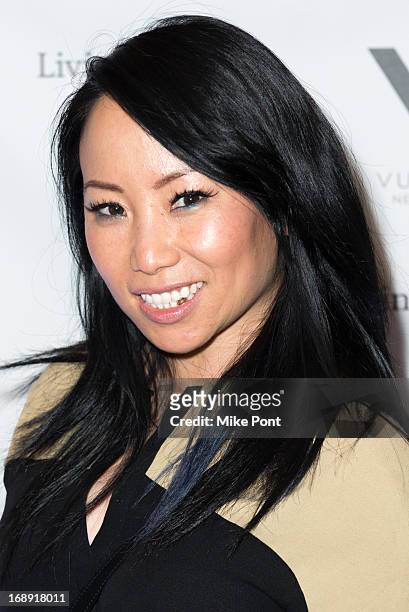 Radio Personality Miss Info attends the Vu Hair New York Opening Celebration at The Peninsula Hotel on May 16, 2013 in New York City.