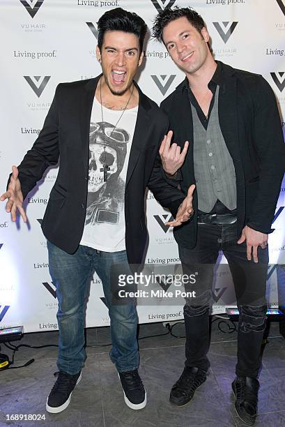 Santino Noir and Peter Strzelecki attend the Vu Hair New York Opening Celebration at The Peninsula Hotel on May 16, 2013 in New York City.